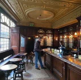 The bar at the Crown and Sugar Loaf
