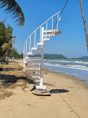 Staircase to nowhere on the beech