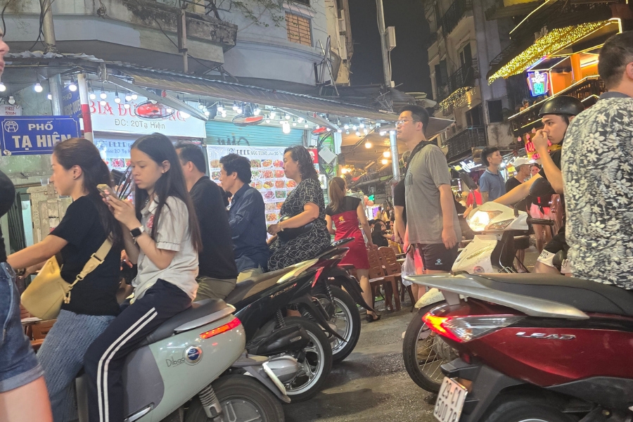 Scooters on the streets of Hanoi