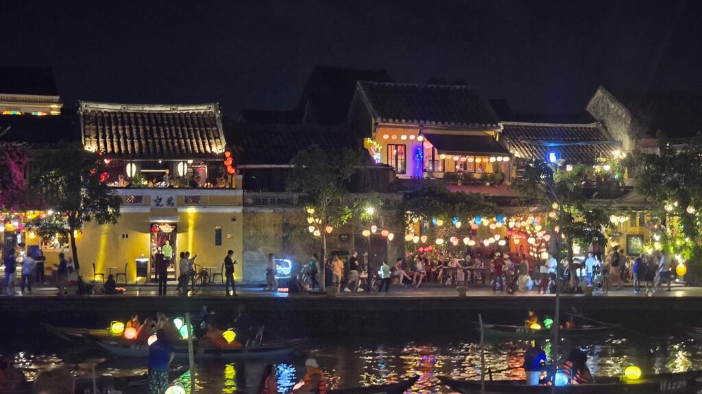 Busy Hoi An at night