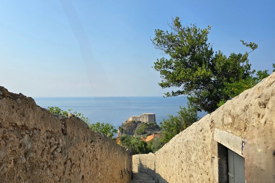 View on our walk down to the old town of the Pearl of the Adriatic