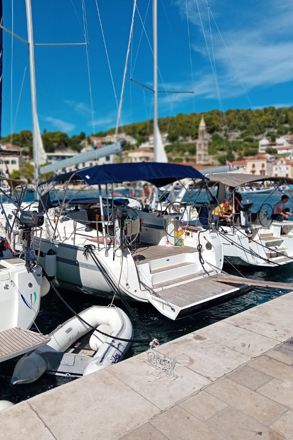 Some of the boats in Hvar harbour