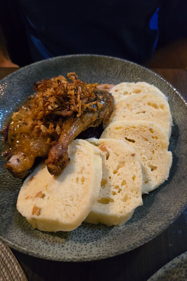 Duck with bread dumplings