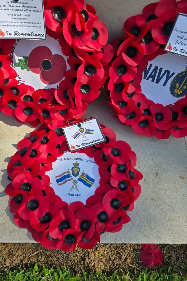 Close up of some of the wreaths