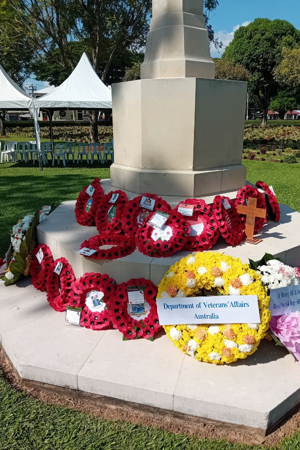 Wreaths laid at the War Memorial