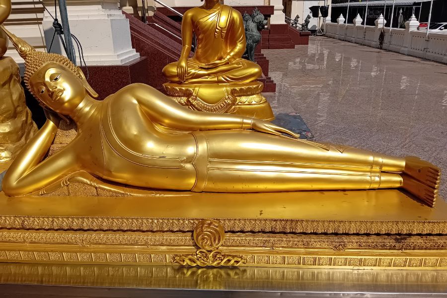 A reclining Buddha