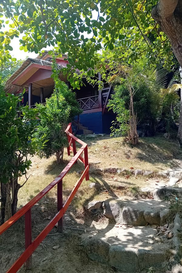 Our bungalow, where the chooks roam