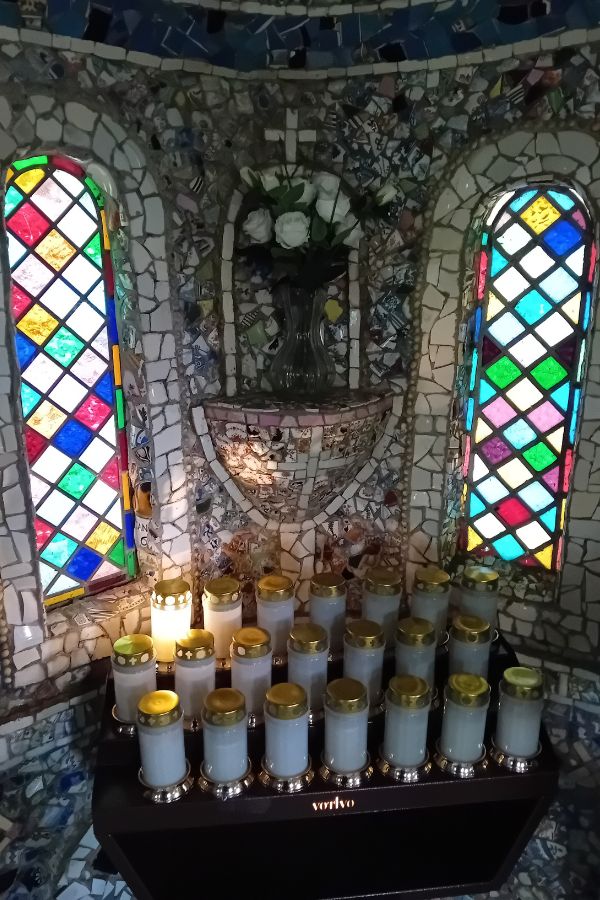 Stained glass windows in the Little Chapel
