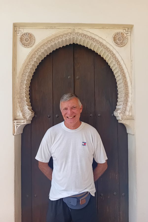 Ben in a Moorish doorway