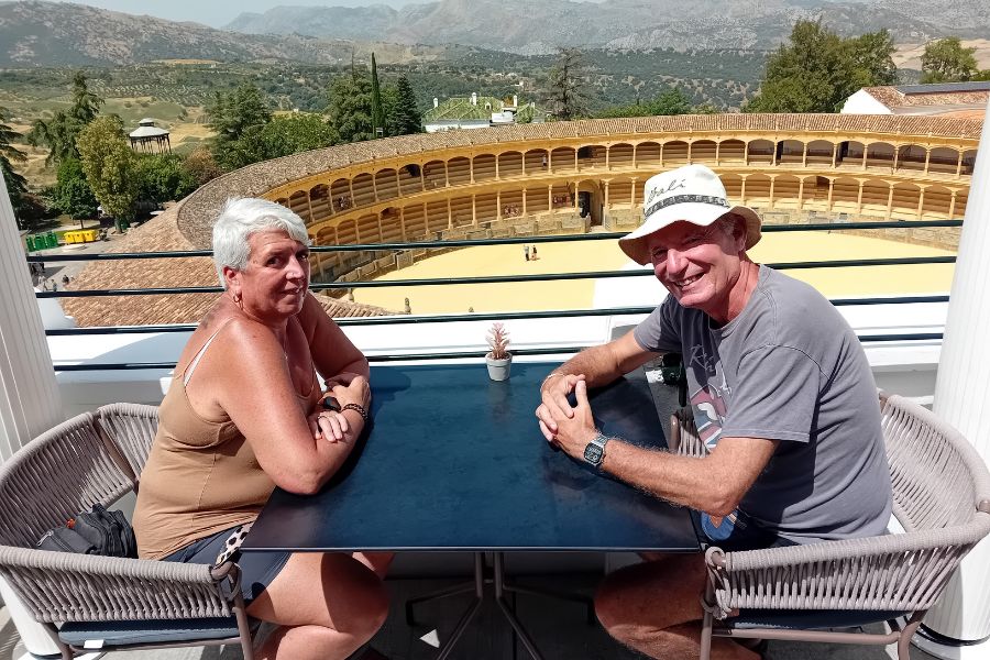 Us, waiting for our drinks