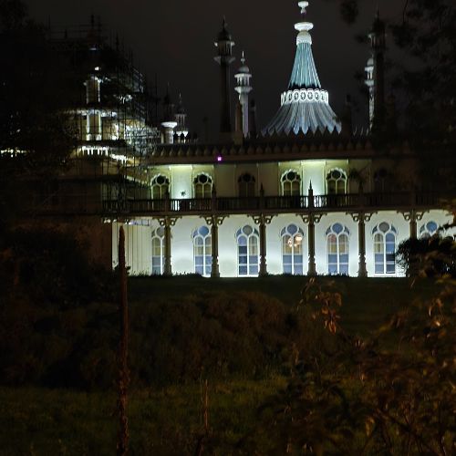 Pavillion at night