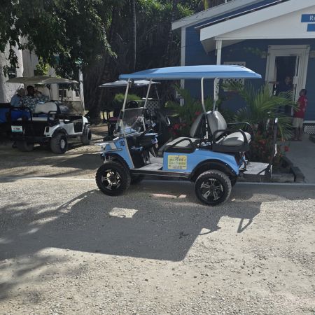 Ubiquitous transport option on the island - the golf cart