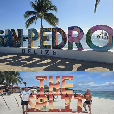 San Pedro and The Split signs