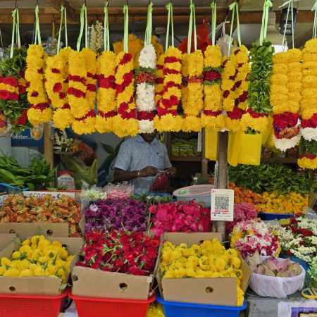 One of the many flower stalls 