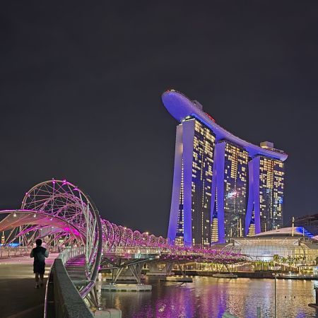 Marina Bay Sands and the Helix Bridge