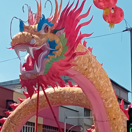 A Chinese dragon in Phuket Old Town
