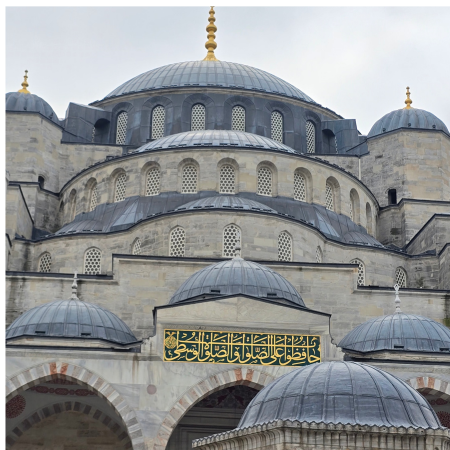 Close up of the Blue Mosque exterior